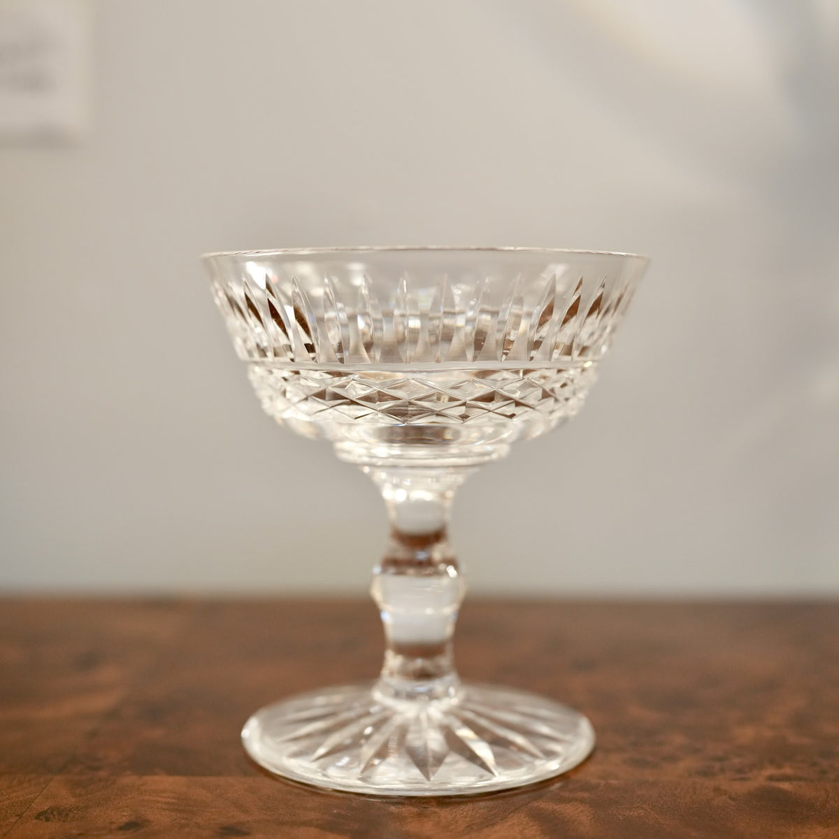 Vintage Cut Crystal Champagne Coupes — Set of 7 - Curated Home Decor