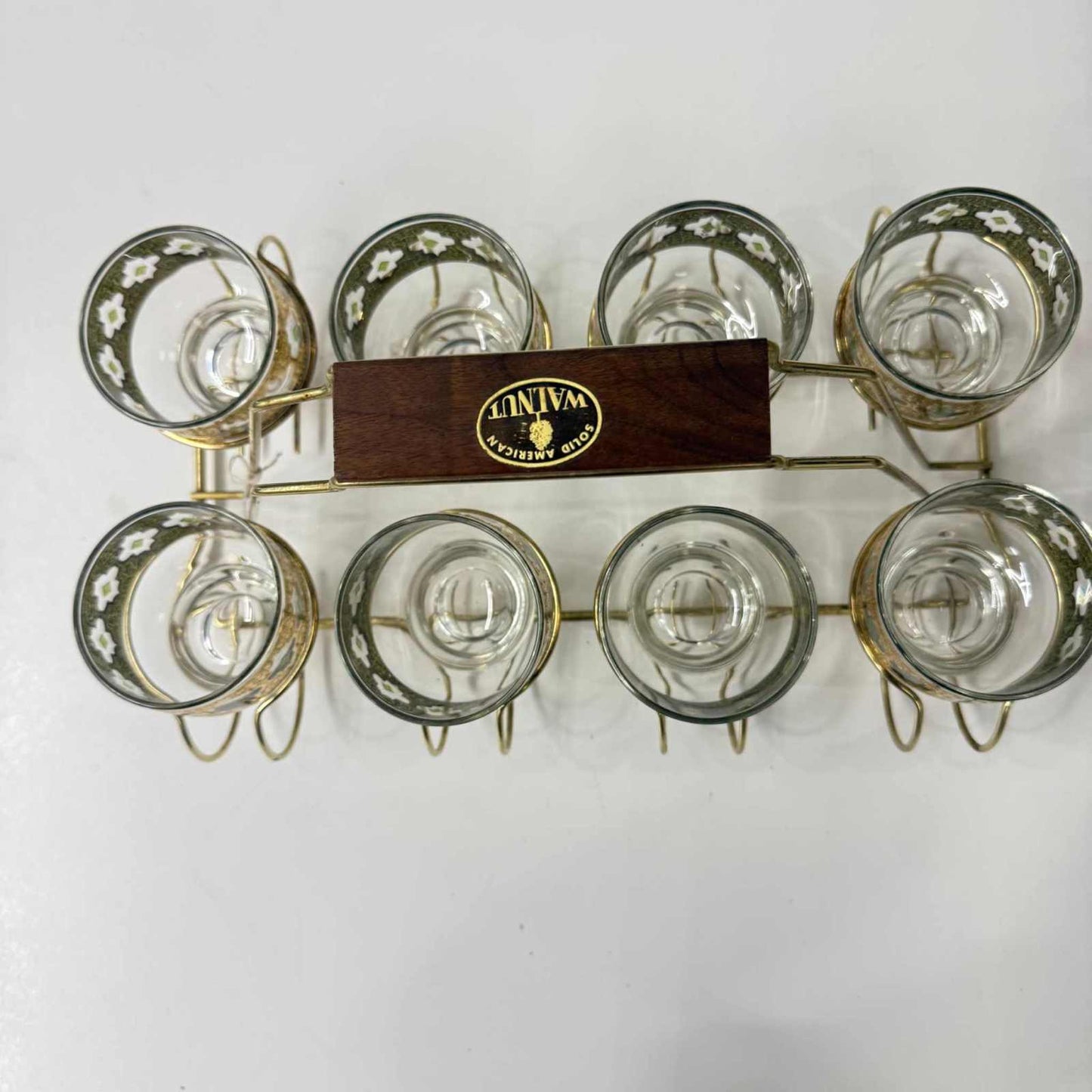 
                  
                    Mid - Century Cocktail Set with Handle – 6 Glasses + Caddy - Curated Home Decor
                  
                