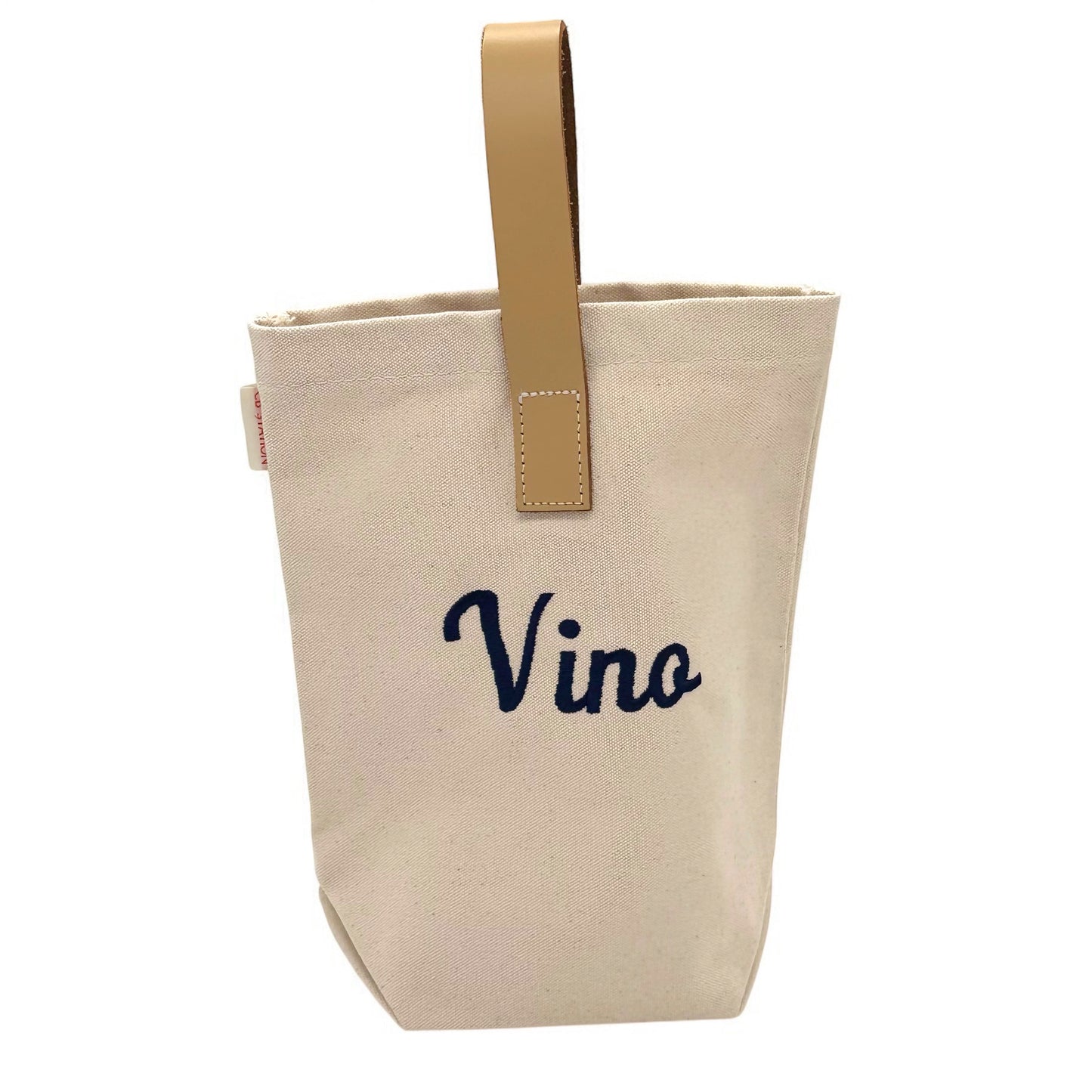 Bottle Wine Carrier Canvas w/Leather Two - Curated Home Decor