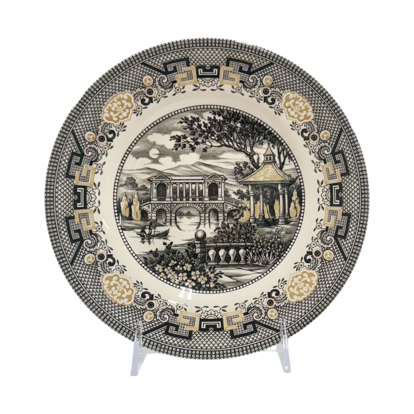 
                  
                    Royal Stafford Willow Black & Gold Salad Plates – Set of 4, Made in England - Curated Home Decor
                  
                