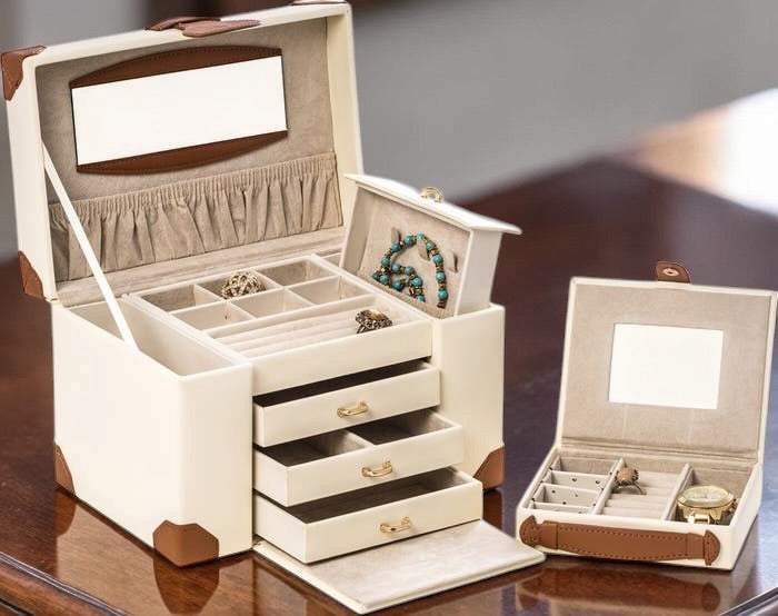 
                  
                    Ivory Leather Jewelry Box - Curated Home Decor
                  
                