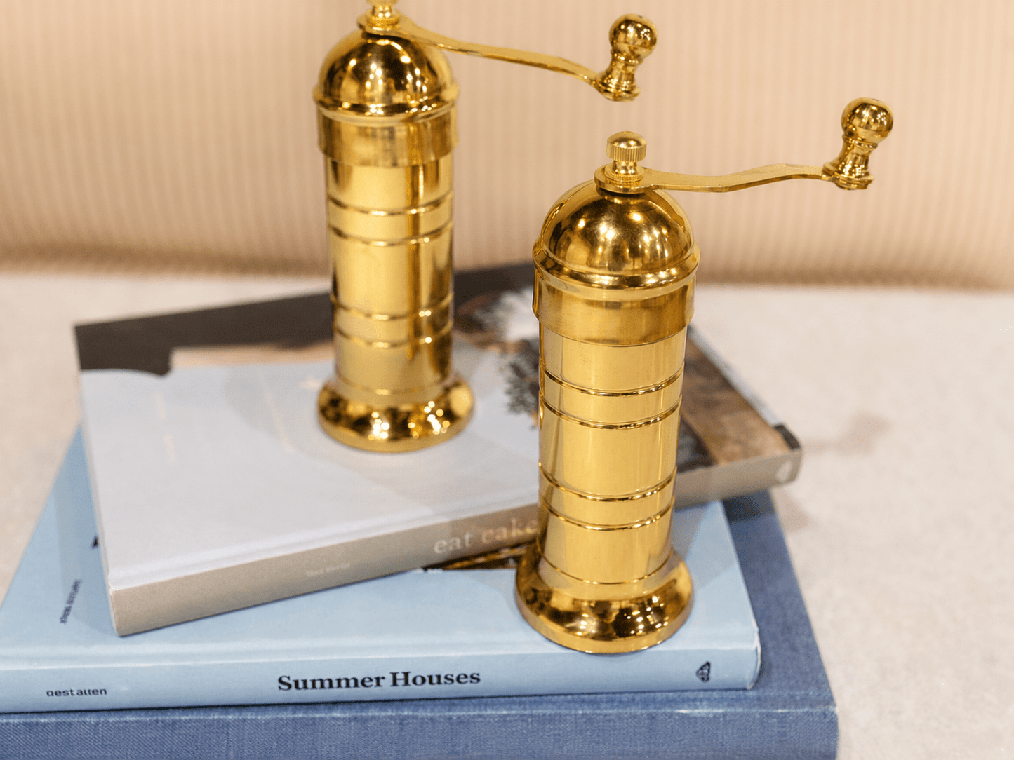 Solid Brass Salt or Pepper Grinder · Hand-Crank Mill - Curated Home Decor