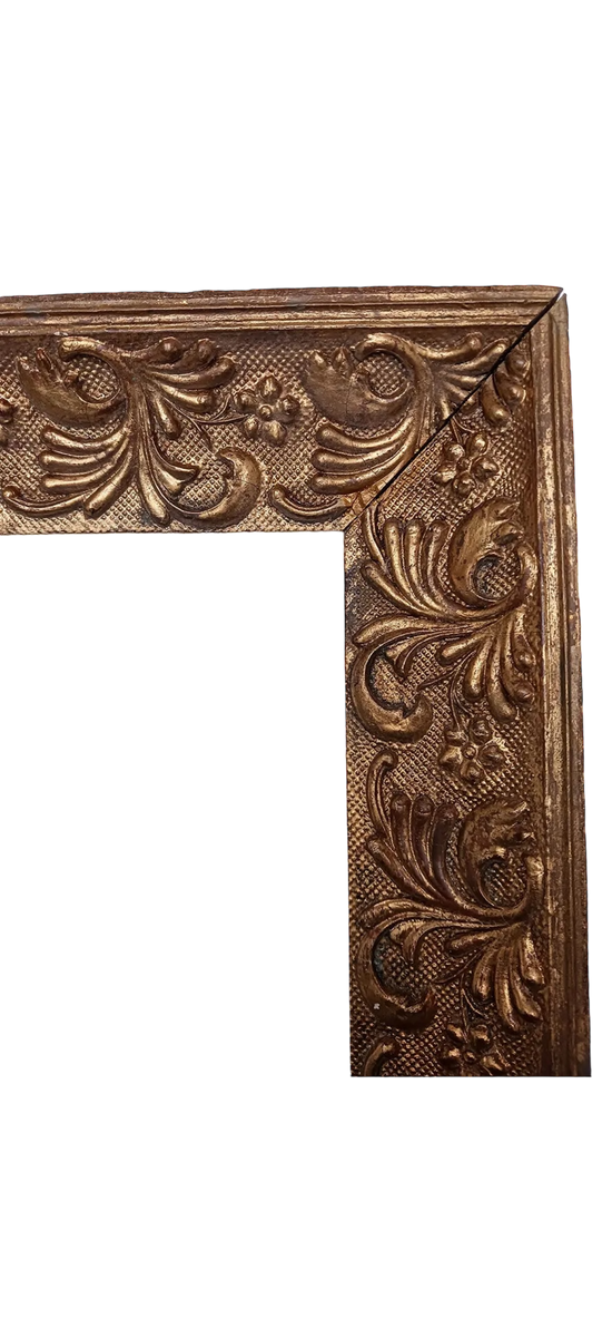 Antique Gilded Frame W/Abstract Art