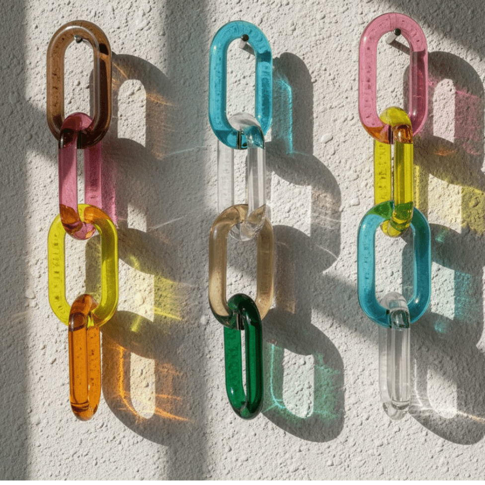 
                  
                    Sculptural Glass Chain Link — Modular Decor Object - Curated Home Decor
                  
                