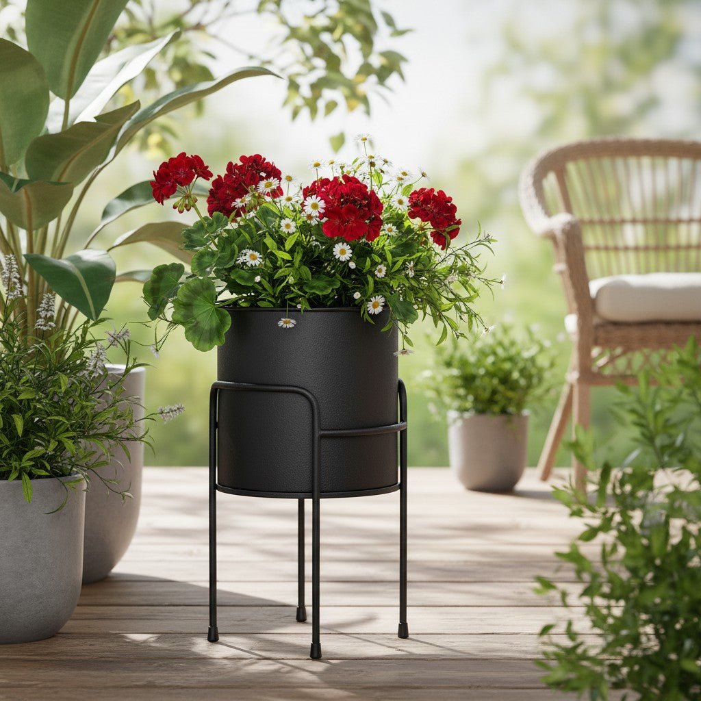 
                  
                    Flowerpot BLACKI metal, black - Bloomingville - Curated Home Decor
                  
                