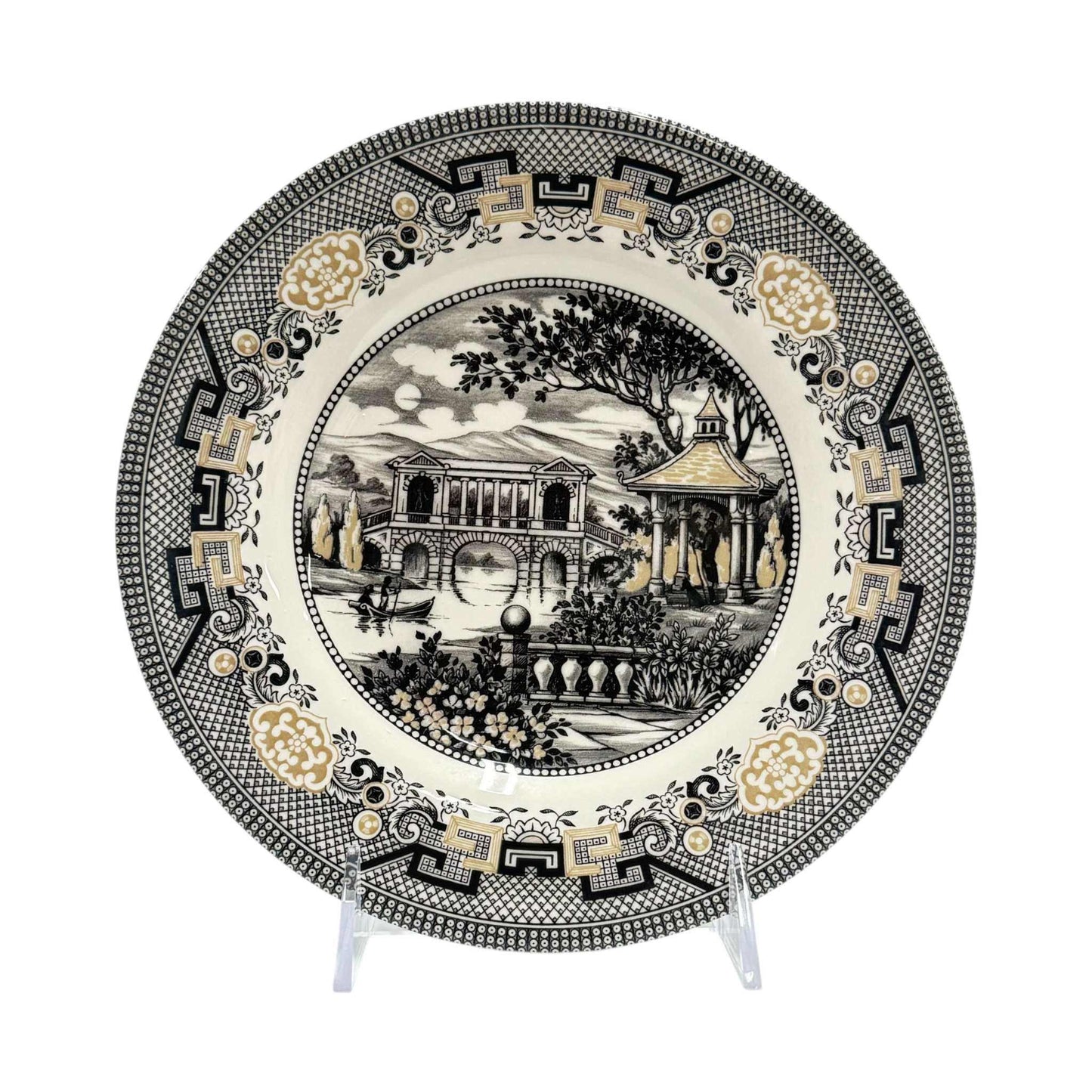 
                  
                    Royal Stafford Willow Black & Gold Salad Plates – Set of 4, Made in England - Curated Home Decor
                  
                