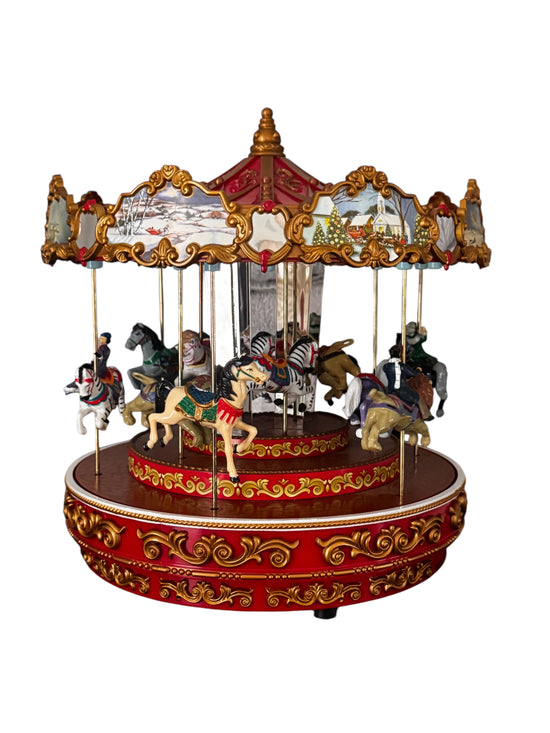 Vintage Mr. CHRISTMAS Triple Decker carousel music box - Curated Home Decor