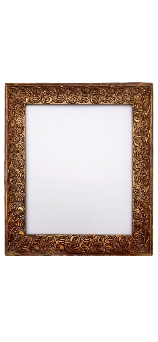 Antique Gilded Frame W/Abstract Art