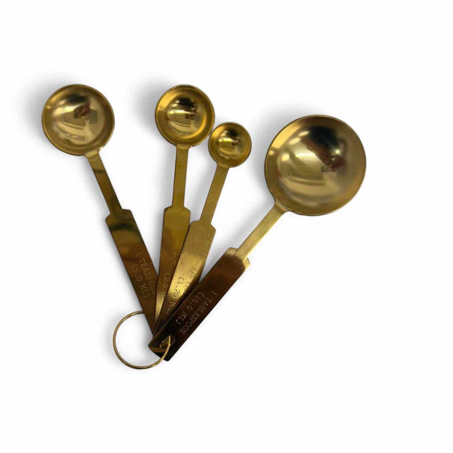 Gold Stainless Steel Measuring Spoon Set – 4 Piece - Curated Home Decor