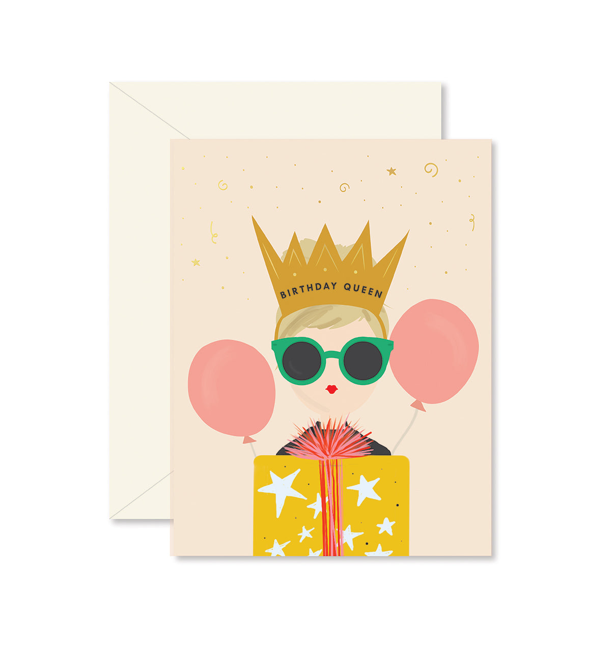 Birthday Queen Blonde Greeting Card