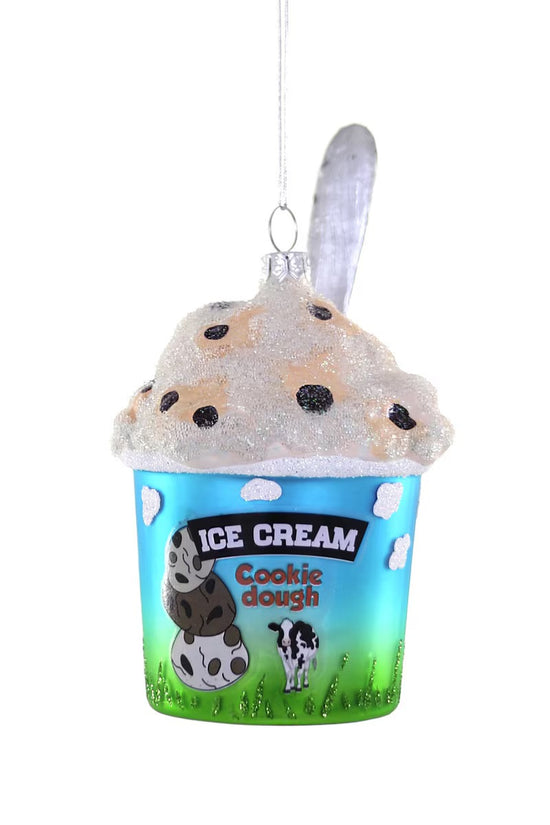 Chocolate Chip Cookie Dough Ice Cream Ornament - Curated Home Decor