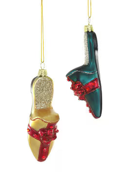 
                  
                    All Wrapped Up Shoes Ornament featuring festive glass slipper design for Christmas tree decoration
                  
                
