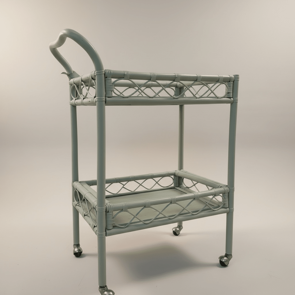
                  
                    VIntage Rattan Bar Cart - Curated Home Decor
                  
                