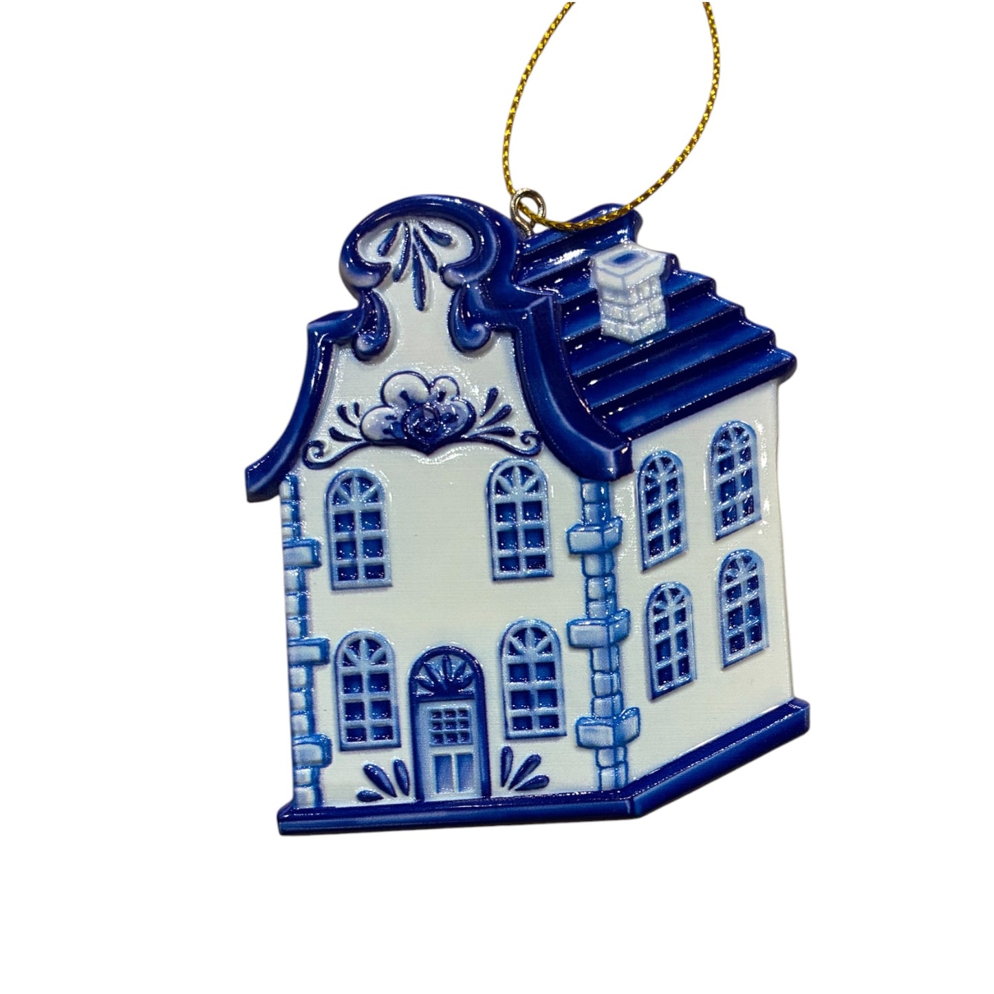 Blue & White House Ornament | Sold Individually - Curated Home Decor