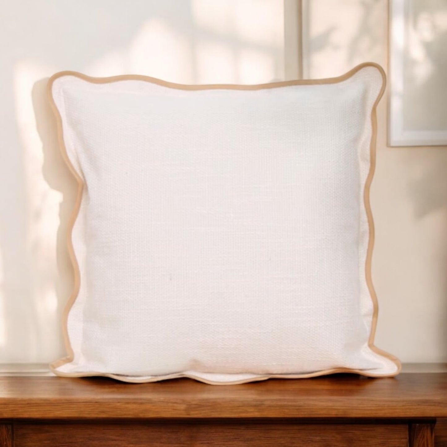 Scalloped Throw Pillow Set of 2 - Curated Home Decor