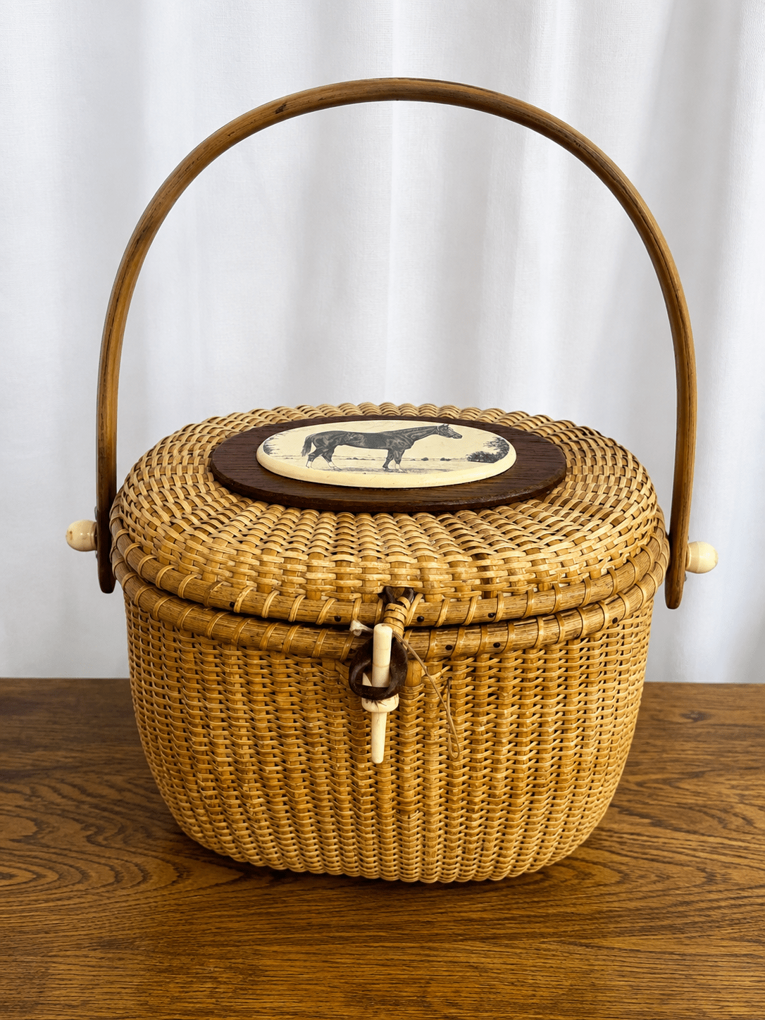 
                  
                    Vintage Barlow Nantucket-Style Equestrian Basket Purse - Curated Home Decor
                  
                