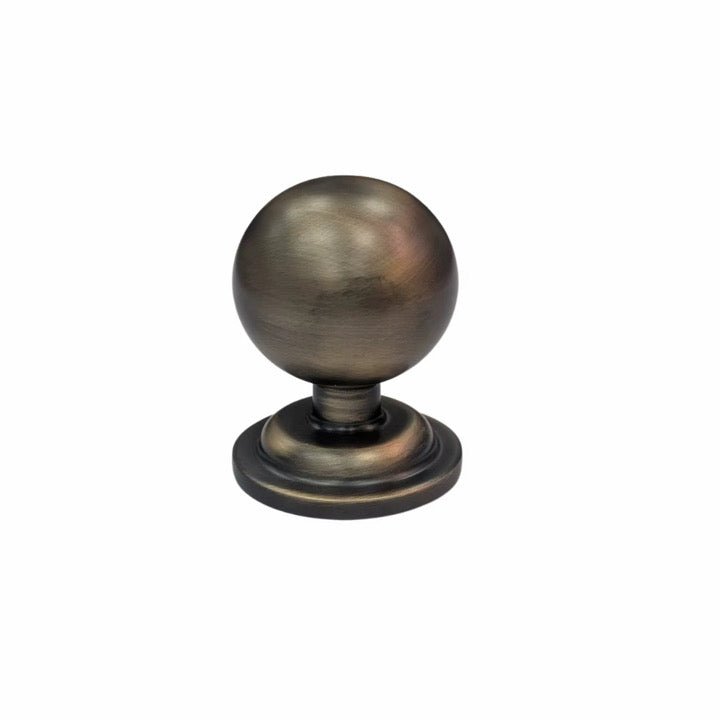 
                  
                    Solid Antique Brass Round Cabinet Knob 1.25" - Curated Home Decor
                  
                