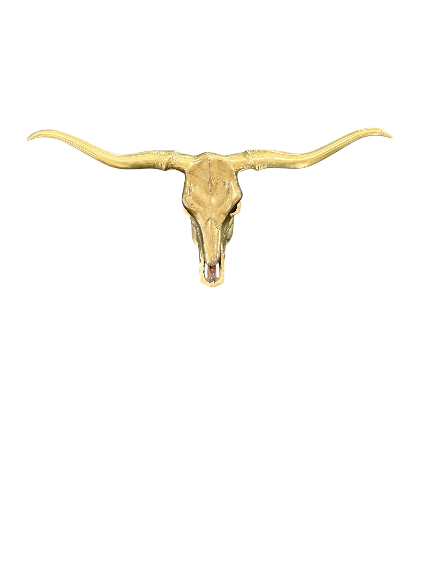 30" Brass Longhorn Wall Sculpture - Curated Home Decor