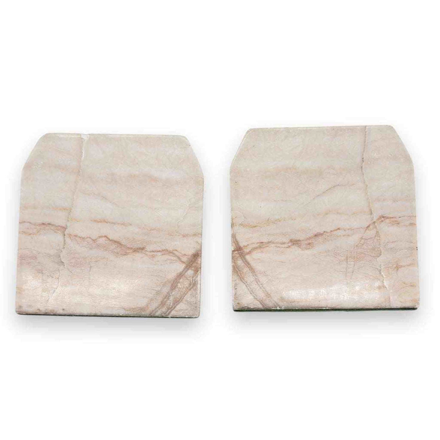 
                  
                    Vintage peach alabaster pair of bookends - Curated Home Decor
                  
                