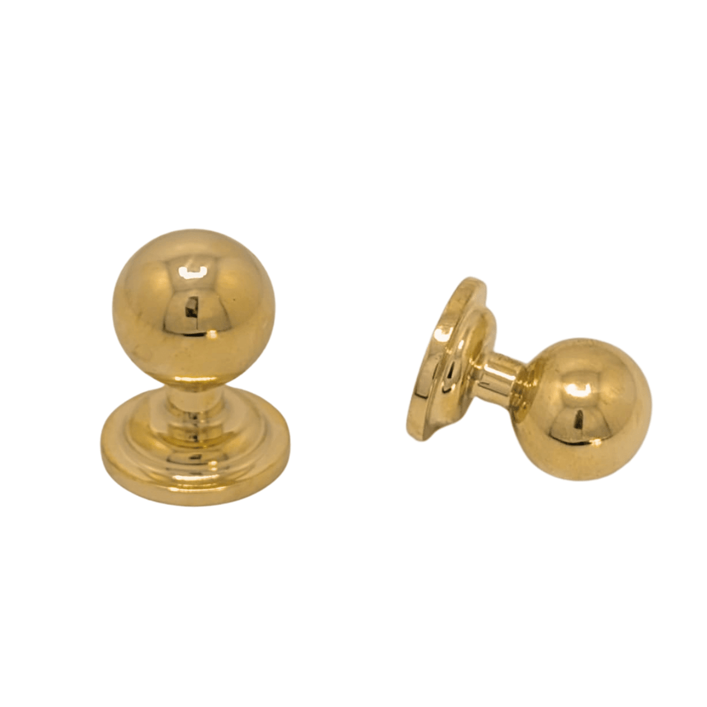 Solid Polished Brass Ball Knob - Curated Home Decor