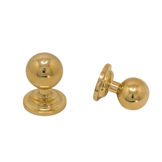 Solid Polished Brass Ball Knob