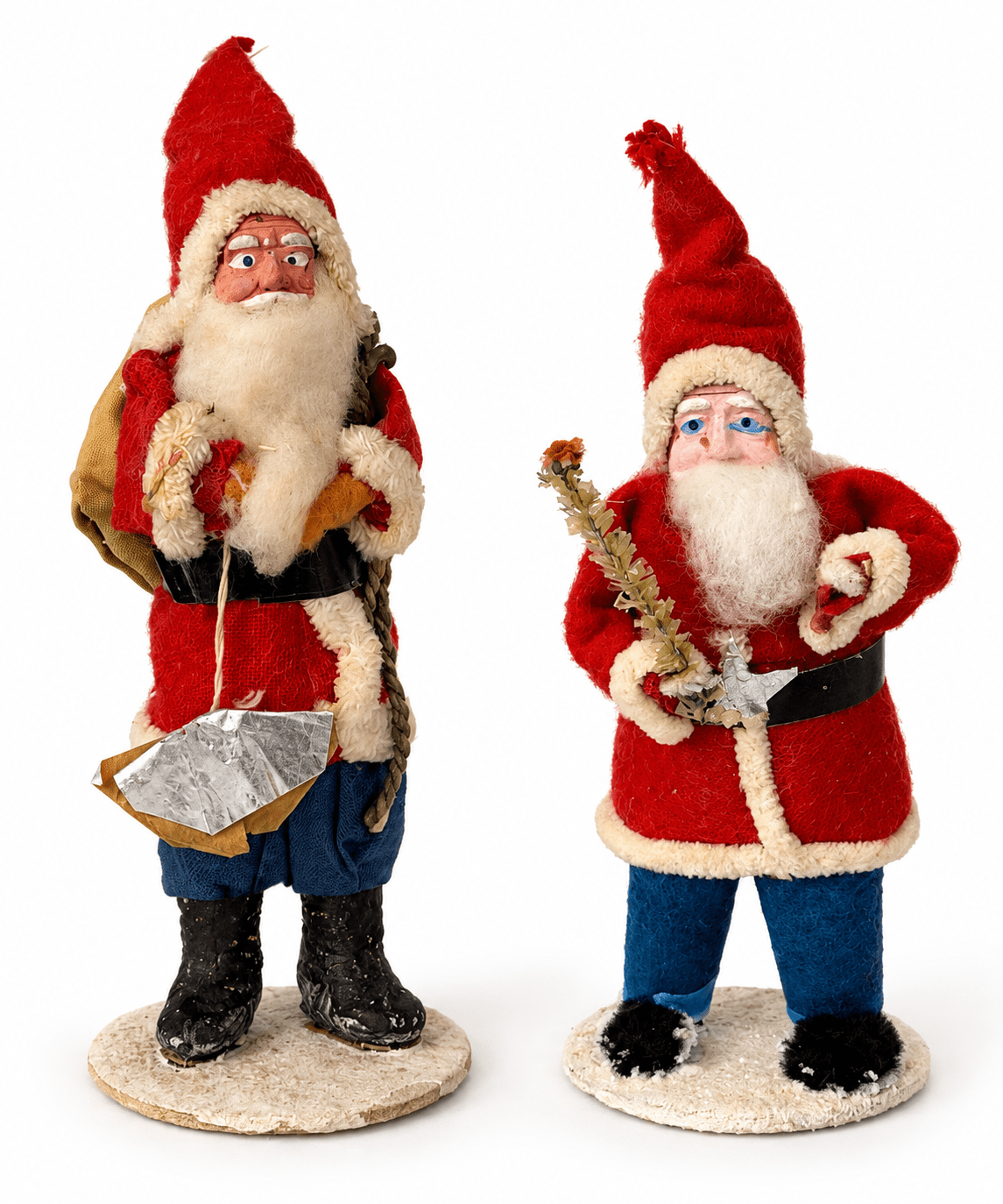 Vintage German-Style Felt Santa Figure - Curated Home Decor