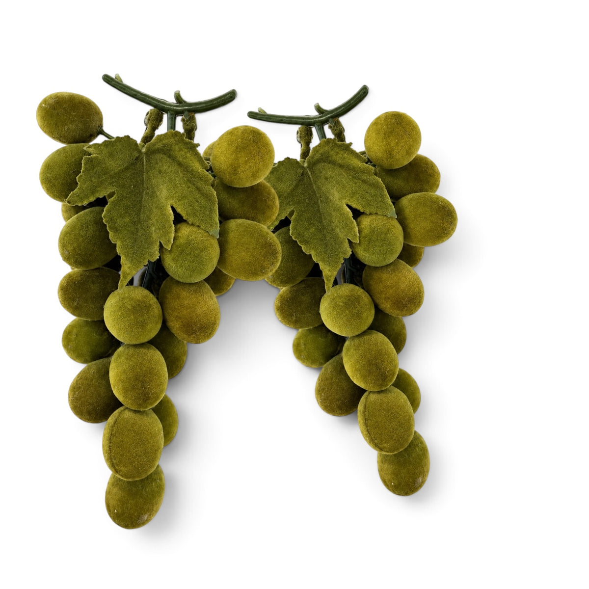 Vintage Flocked Velvet Grape Clusters, Set of 2 - Curated Home Decor