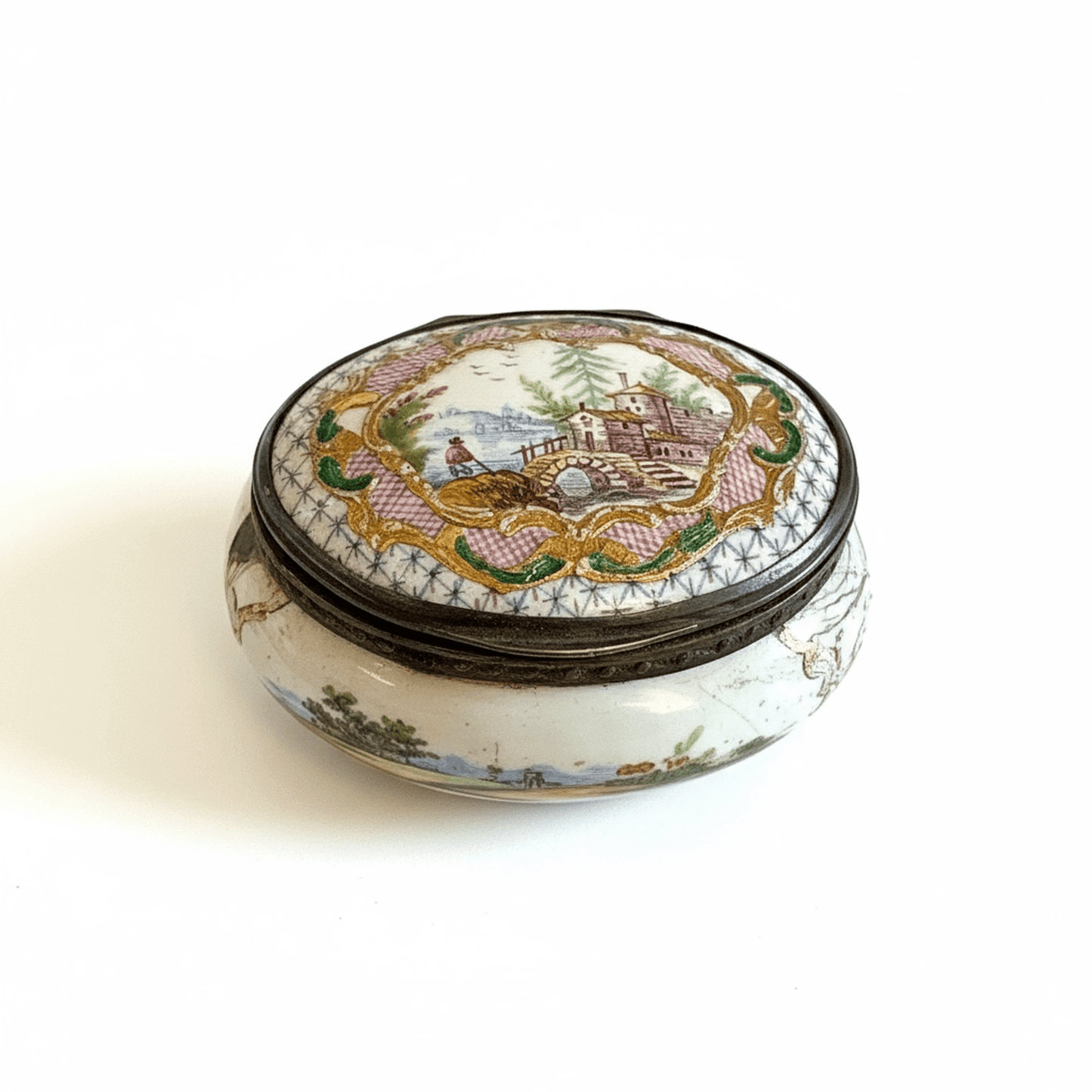 
                  
                    A French Porcelain Snuff Box with silver Mounts - Curated Home Decor
                  
                