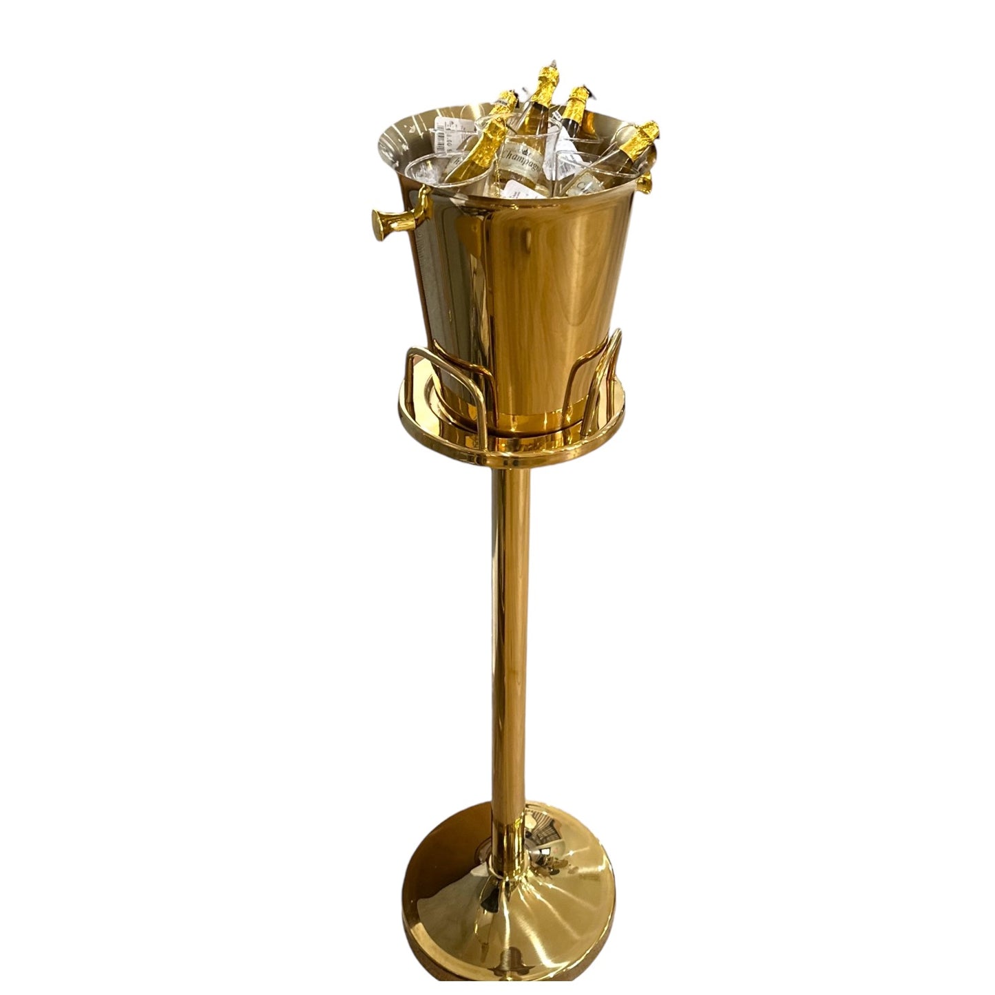 Gold Champagne Ice Bucket on Stand - Curated Home Decor