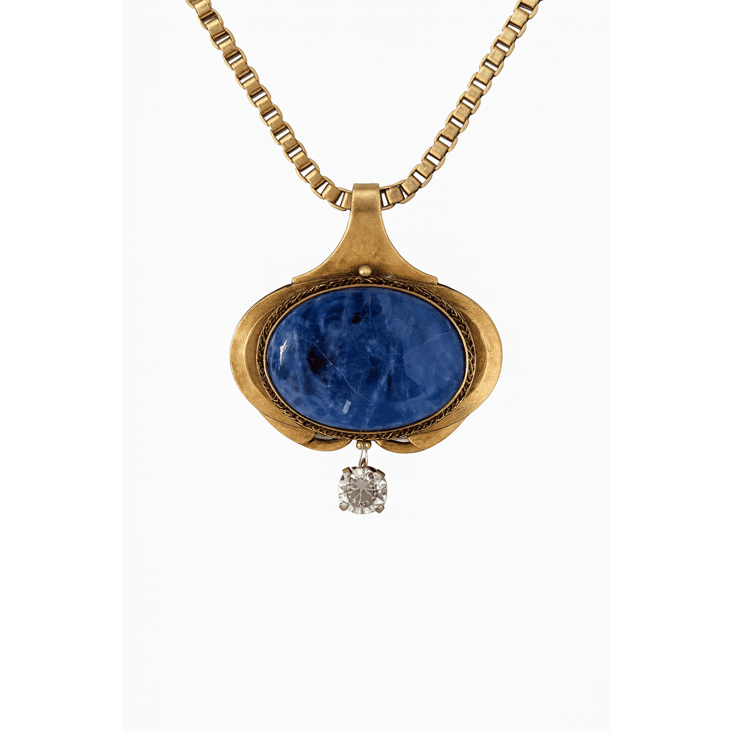 
                  
                    Blue Sodalite Pendant with Gold Frame – Antique Victorian, Paris - Curated Home Decor
                  
                