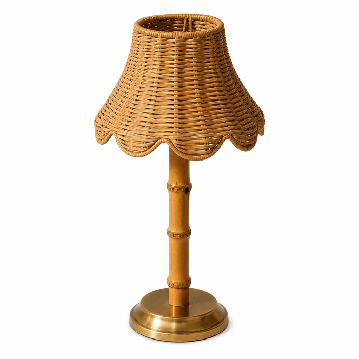 Rechargeable Bamboo & Rattan Accent Lamp