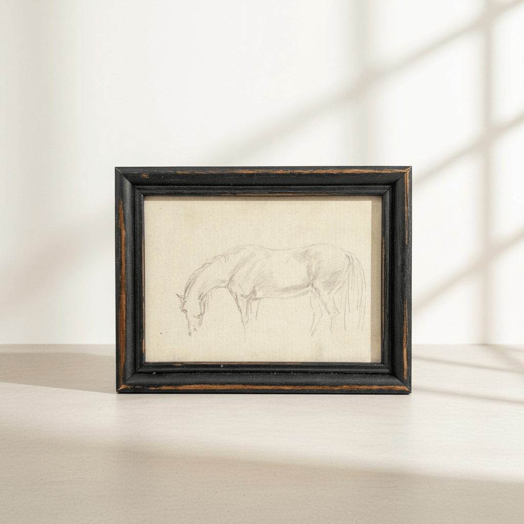 
                  
                    Framed Equestrian Horse Sketch Art Print, Vintage Styled - Curated Home Decor
                  
                