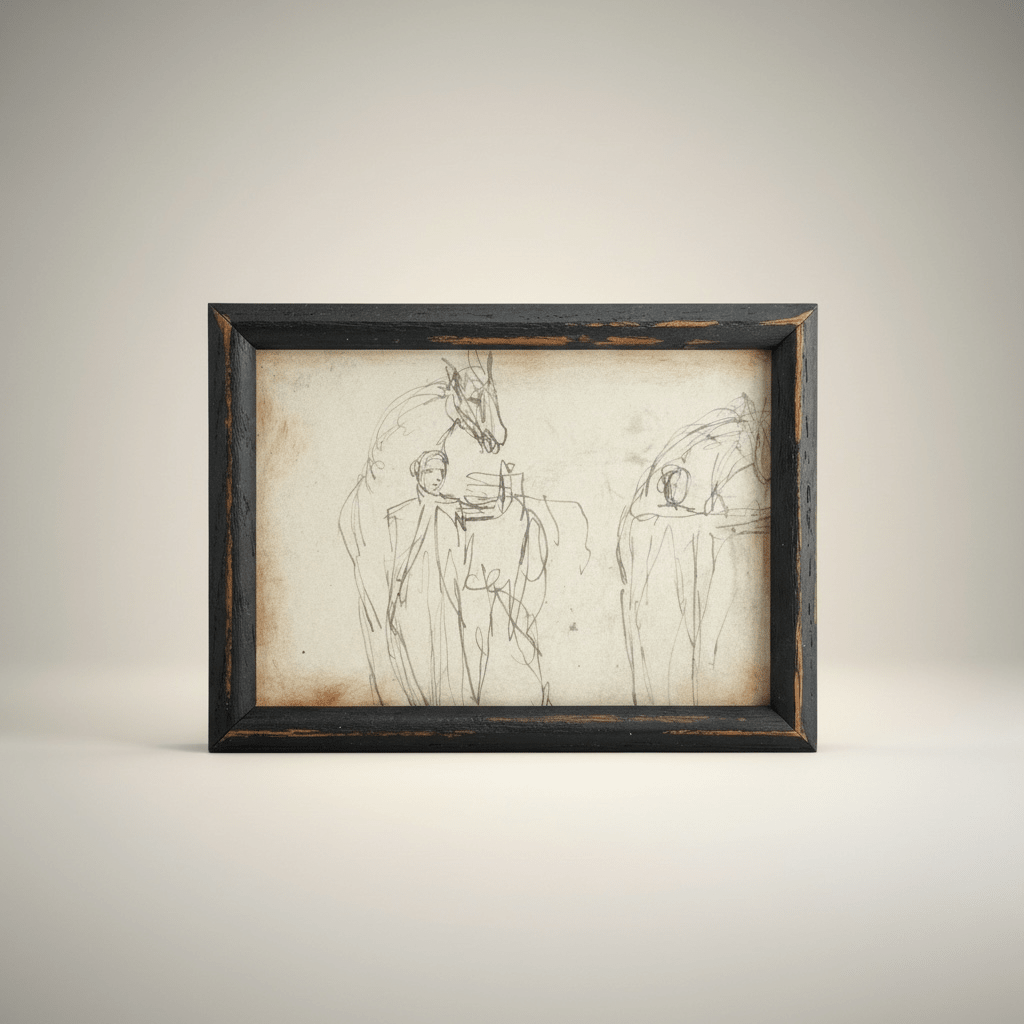 
                  
                    Framed Equestrian Horse Sketch Art Print, Vintage Styled - Curated Home Decor
                  
                