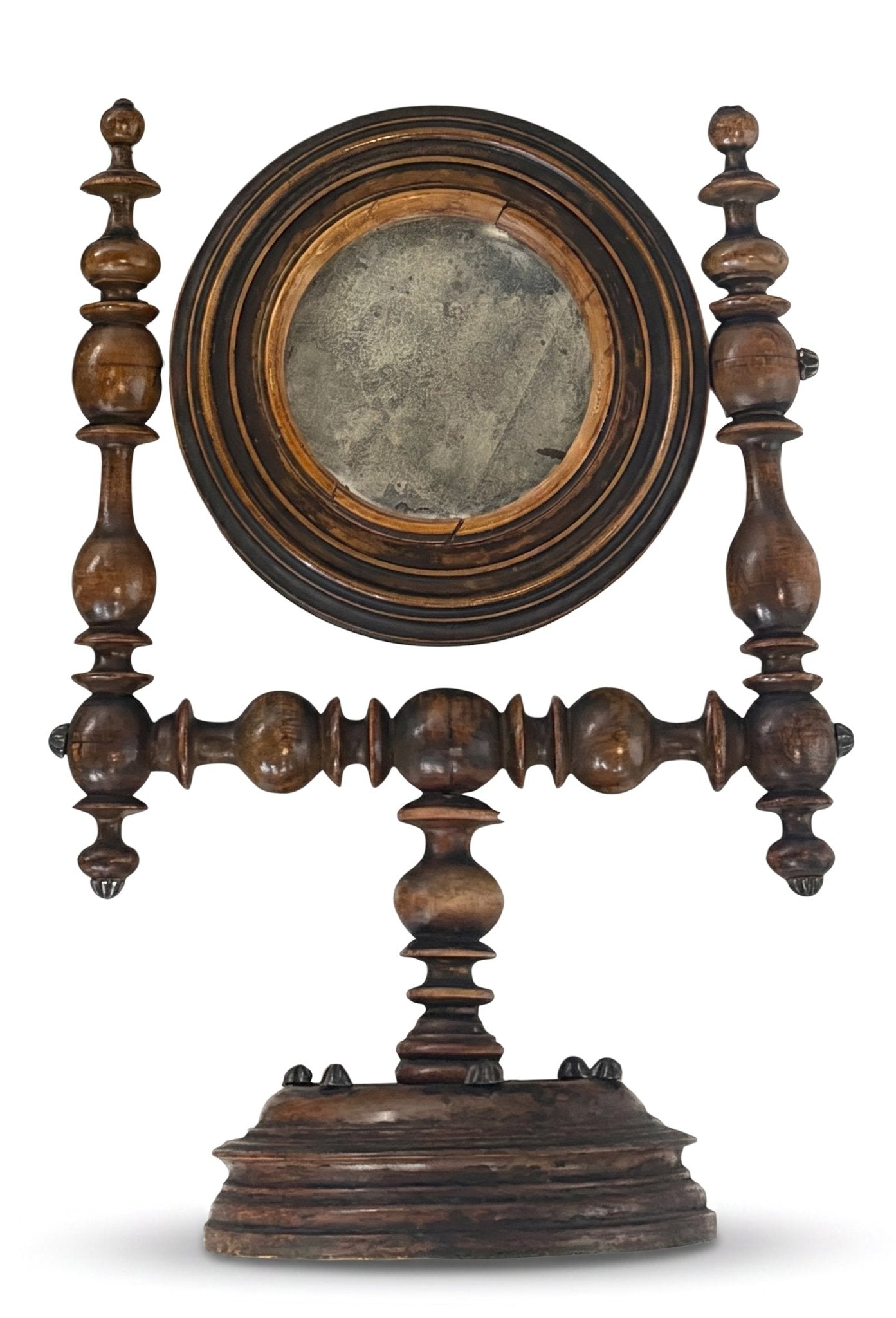 Antique Victorian Walnut Swivel Dresser Mirror - Curated Home Decor