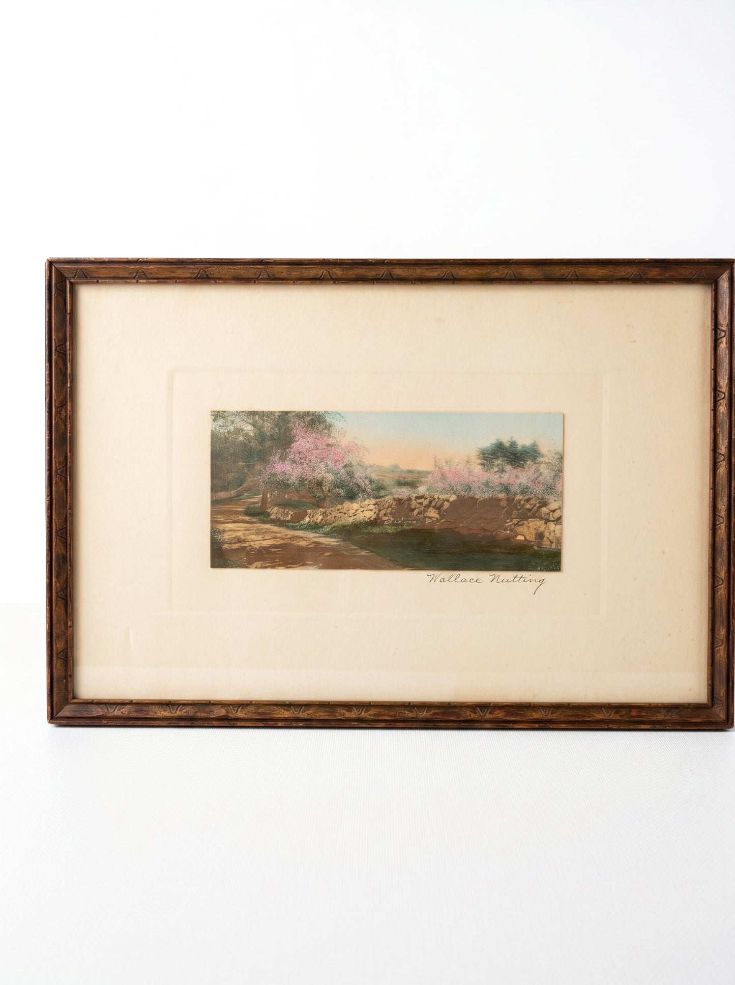 Antique Wallace Nutting Hand-Colored Landscape Photograph - Curated Home Decor