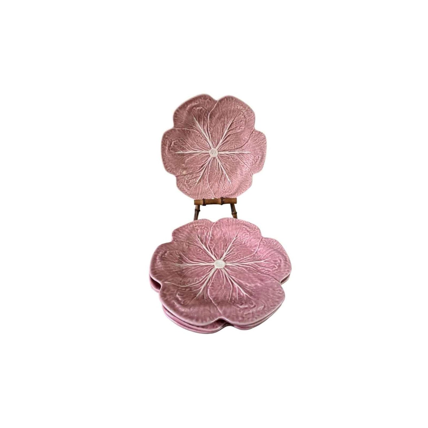 
                  
                    Bordallo Pinheiro Pink Cabbage Leaf Dinner Plates Set of 4 - Curated Home Decor
                  
                