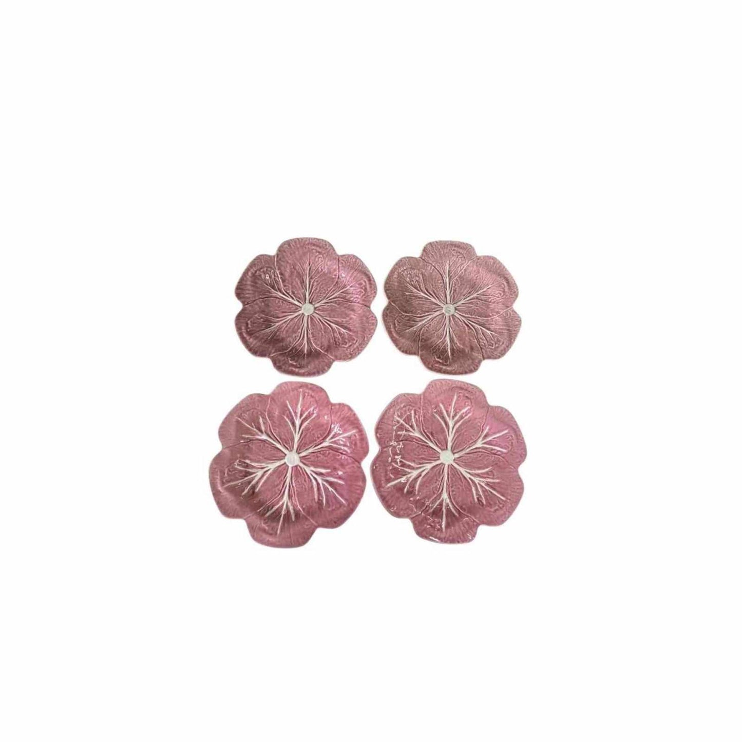 
                  
                    Bordallo Pinheiro Pink Cabbage Leaf Dinner Plates Set of 4 - Curated Home Decor
                  
                