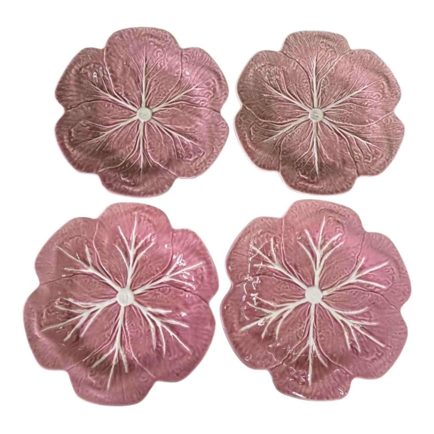 
                  
                    Bordallo Pinheiro Pink Cabbage Leaf Dinner Plates Set of 4 - Curated Home Decor
                  
                