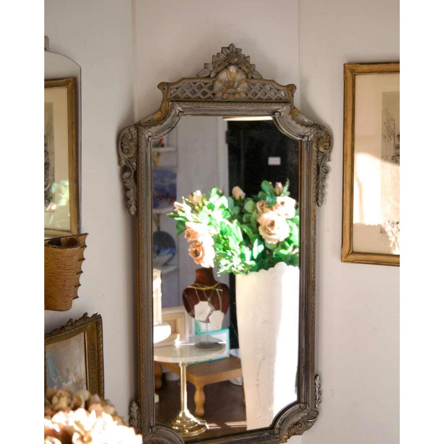 Antique French Rococo Mirror – Beveled Glass - Curated Home Decor