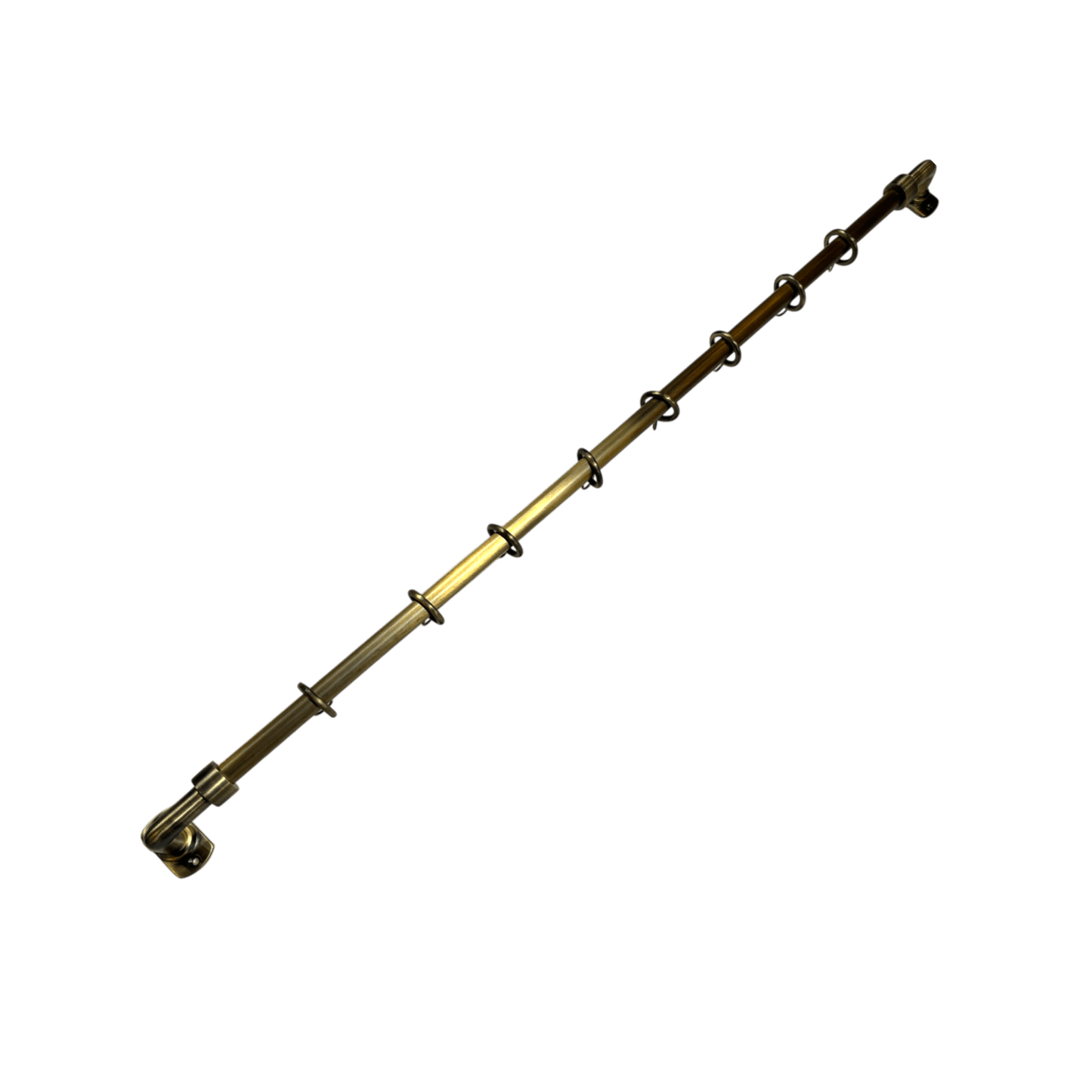 
                  
                    Brass Cafe Curtain Rod and Rings 24" (2 ft) - Curated Home Decor
                  
                
