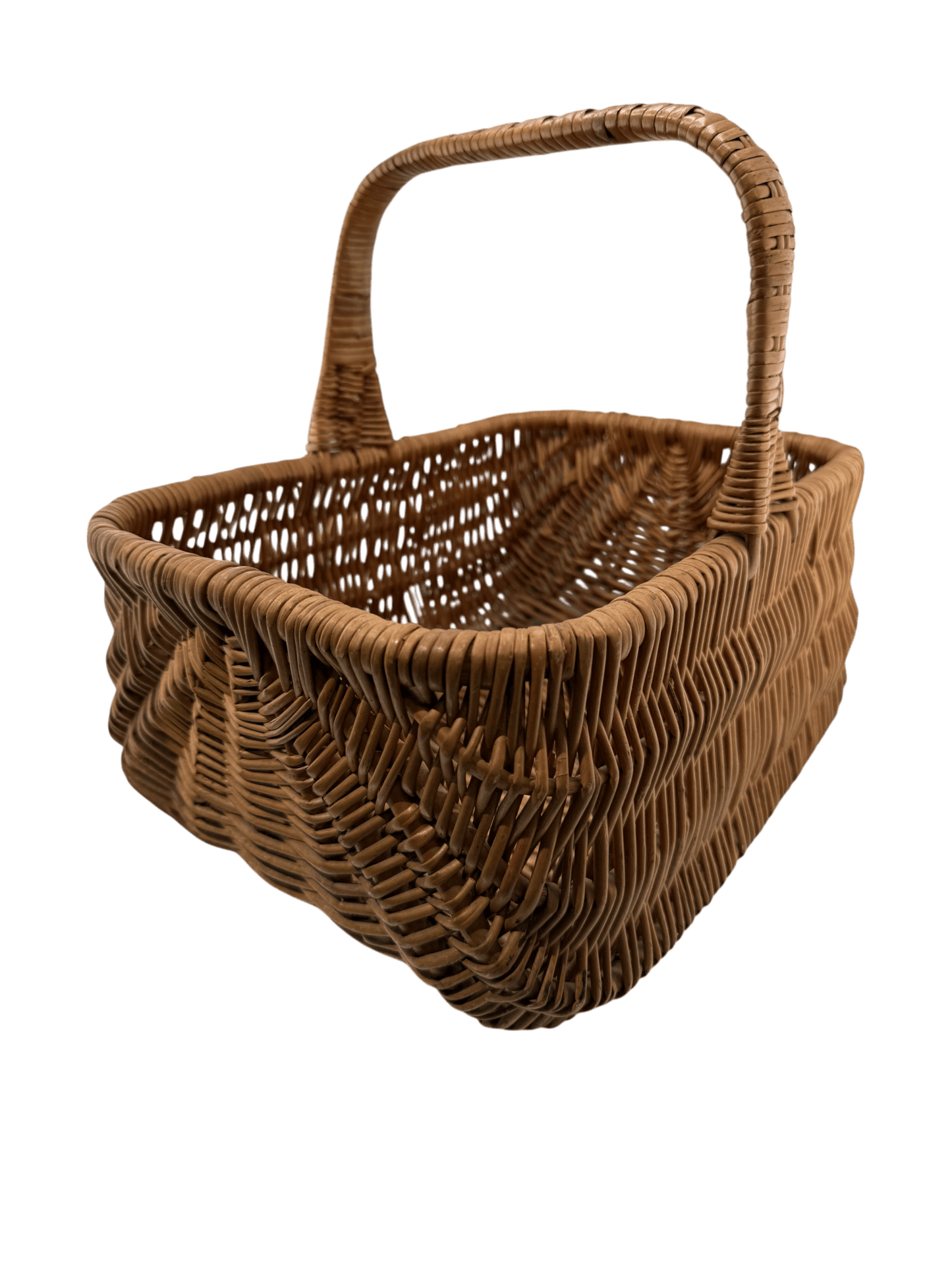 
                  
                    Vintage Woven Splint Basket with Handle - Curated Home Decor
                  
                