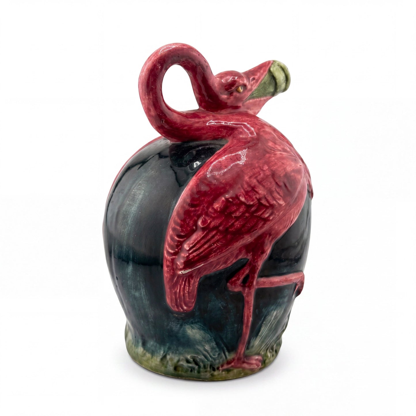 Vintage Flamingo Pitcher | European Ceramic Bird Jug - Curated Home Decor