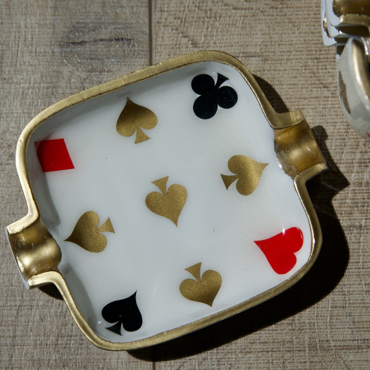 Vintage Set of Casino Ashtrays with Holder - Curated Home Decor