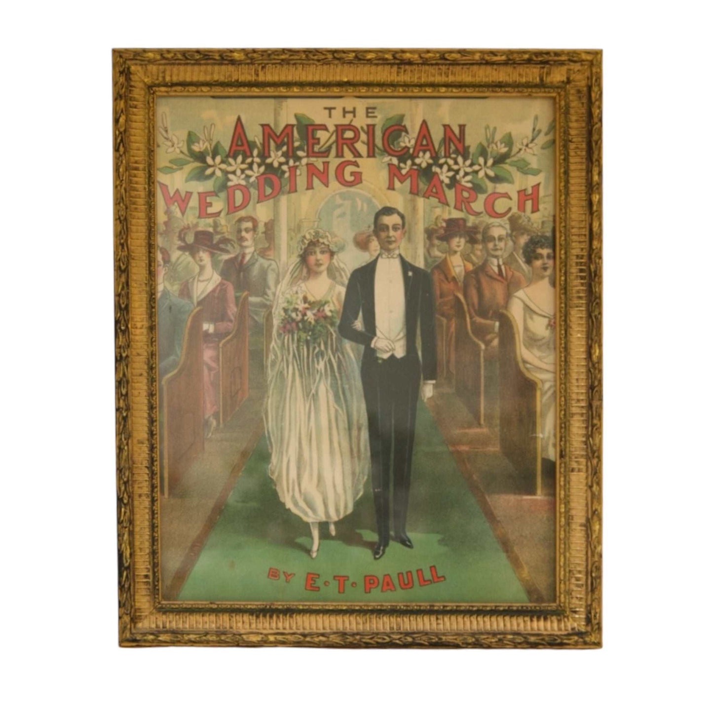 
                  
                    Vintage Framed Wedding March Poster, 1918 Gilt Gold Art - Curated Home Decor
                  
                