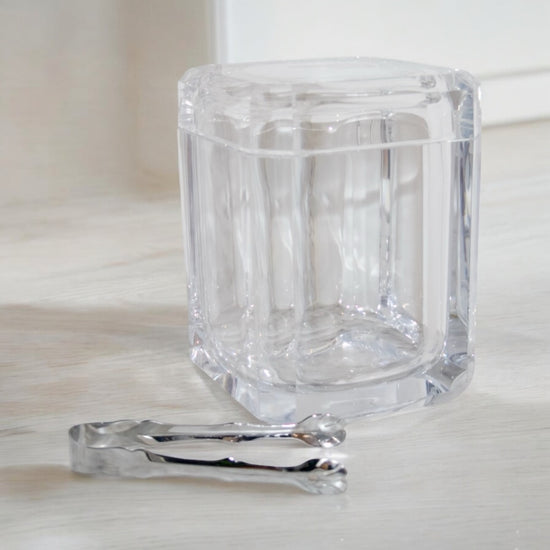 Vintage Lucite Ice Bucket and Tongs