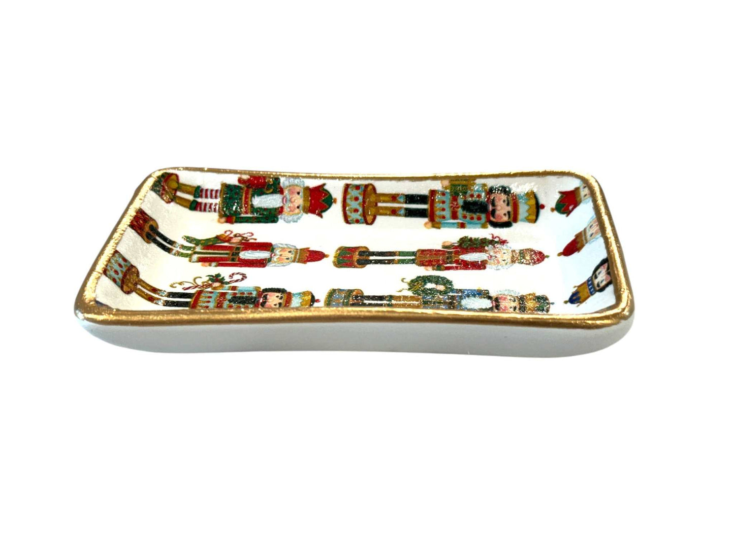 Christmas Ceramic Jewelry tray: Small Nutcracker Mix - Curated Home Decor