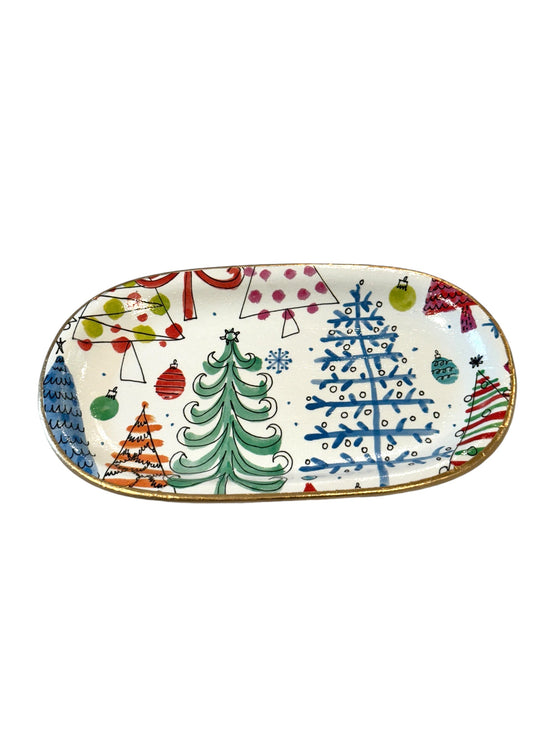 Christmas Ceramic Jewelry tray: Large Christmas Tree