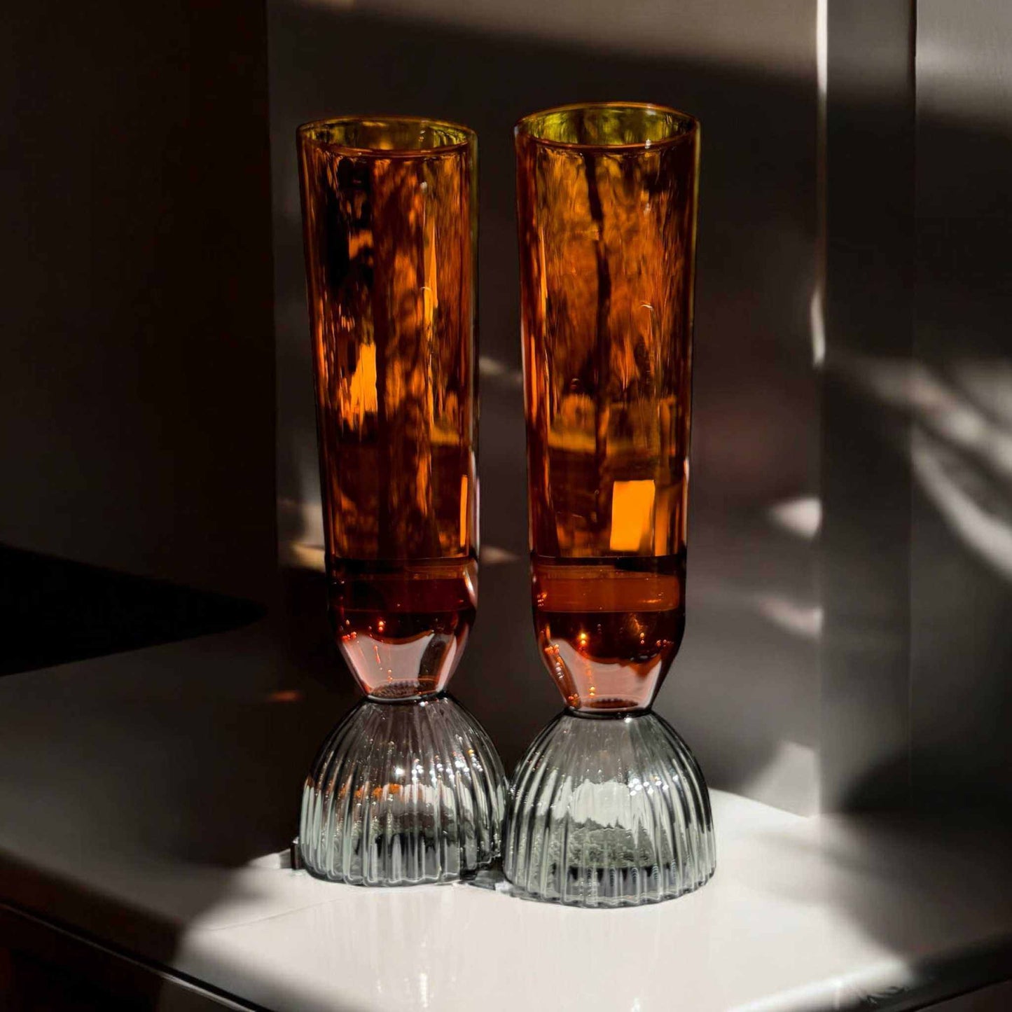 
                  
                    Smoke Kairos Champagne Flute | Set of 2 - Curated Home Decor
                  
                