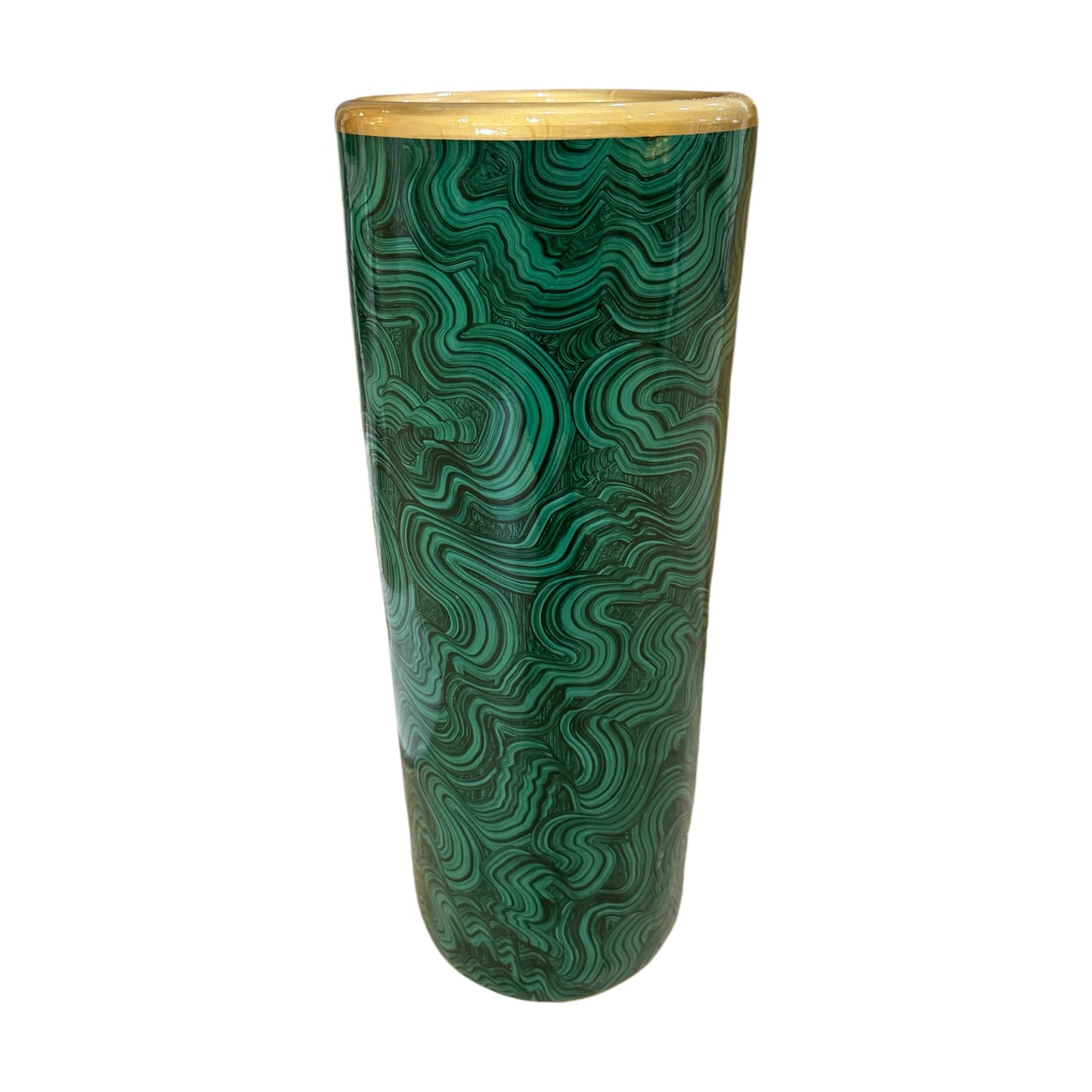 Faux Malachite Umbrella Stand - Curated Home Decor