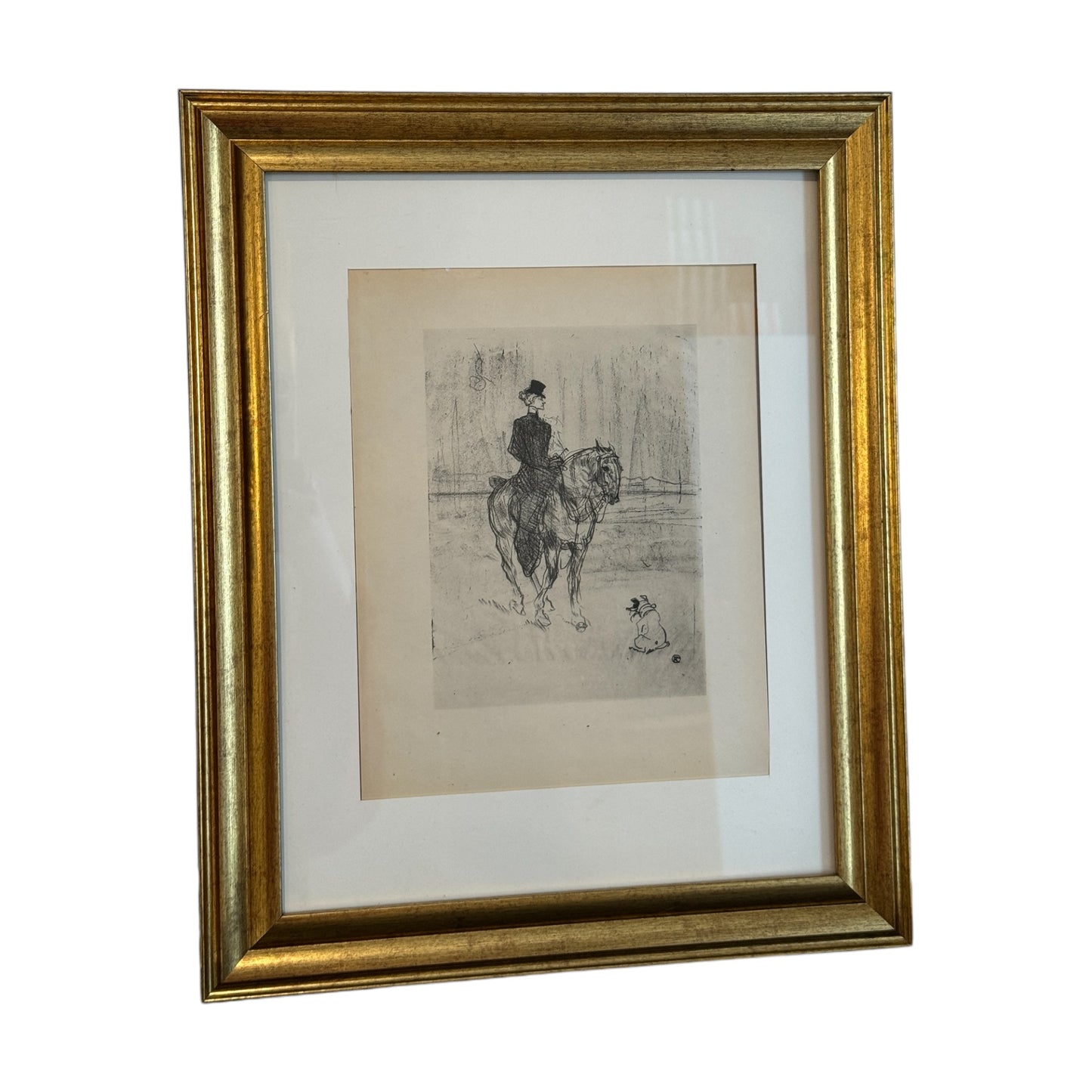 Vintage Equestrian Sketch Framed - Curated Home Decor